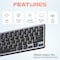 Delton KB35 Mini Computer Keyboard and Mouse Combo for Laptop Remote Work DKMKITMIN35-WB - alternate 8
